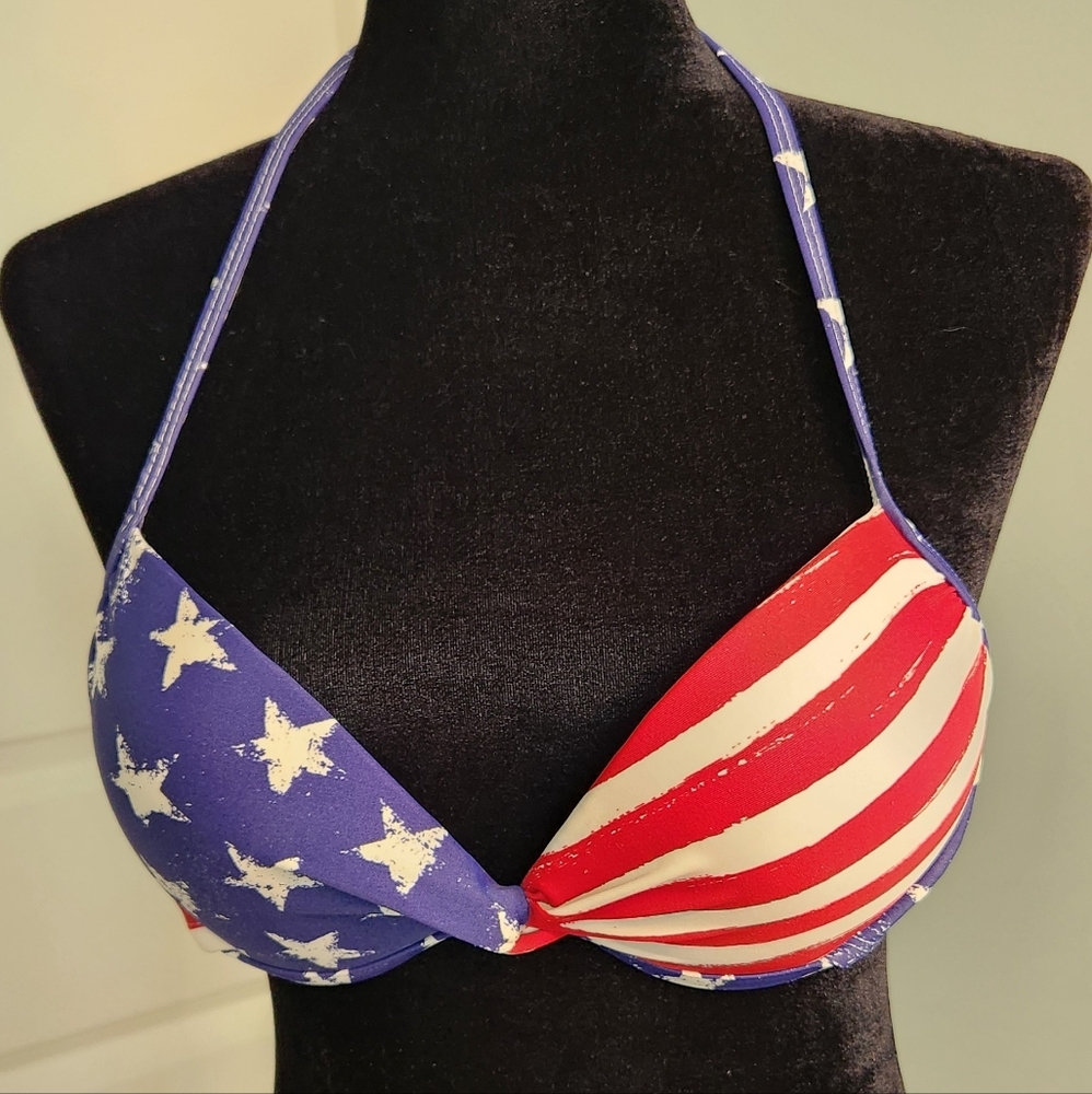 Xhilaration American Flag Bikini Top